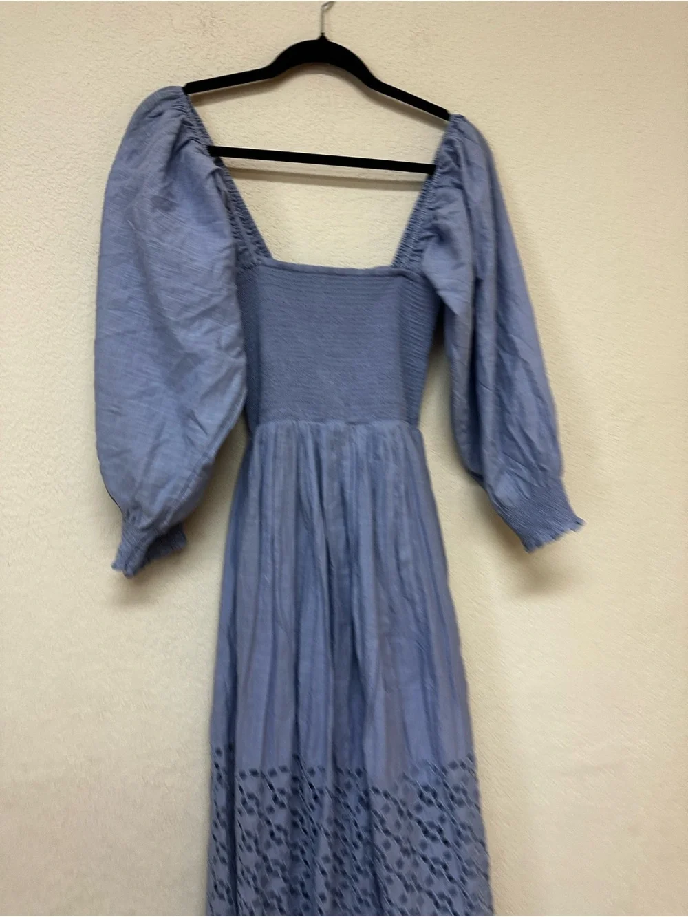 Free people Perfect Storm eyelet Midi Smocked Dress size XS